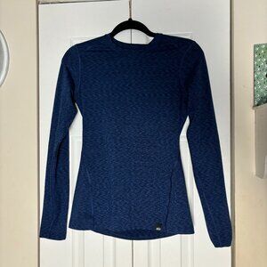 REI Co-op Dark Blue Heather Stretchy Fitted Long Sleeve Shirt XS